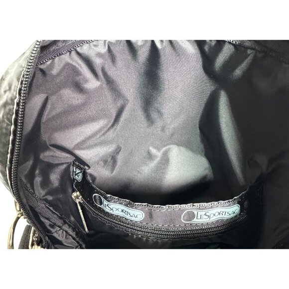 LeSportSac Black Shiny Vertical Overnighter Bag NWT detachable Strap - Picture 8 of 11